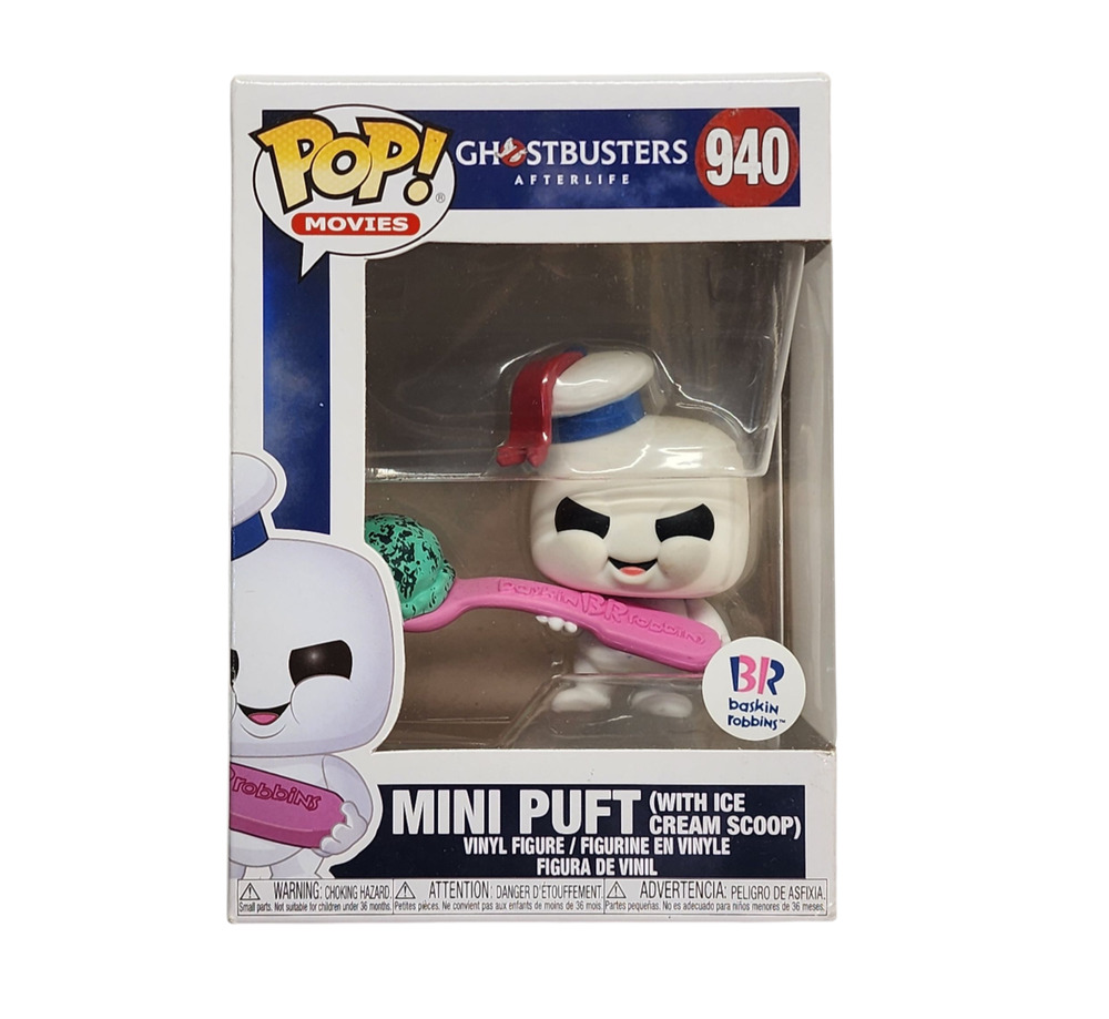 Funko Pop Baskin Robbins x Ghostbusters Afterlife Mini Puft w/ Ice Cream Scoop
